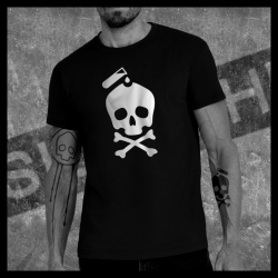 H0015 T-Shirt tête de mort Skullhead Pirate toxic danger