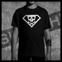 E0018 T-Shirt tête de mort Skullhead Pirate superman nez