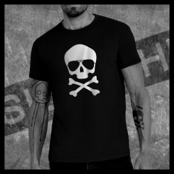 H0067 T-Shirt tête de mort Skullhead Pirate Lunettes Rayban