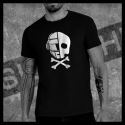 H0065 T-Shirt tête de mort Skullhead Pirate daftpunk