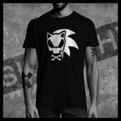 H0064 T-Shirt tête de mort Skullhead Pirate sonic