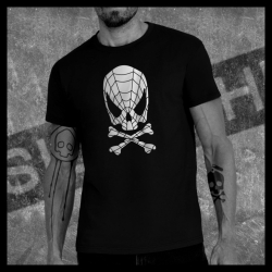 H0057 T-Shirt tête de mort Skullhead Pirate spiderman