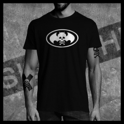H0056 T-Shirt tête de mort Skullhead Pirate batman